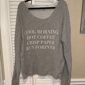 Wildfox Heather Gray Knit Top xs oversized
